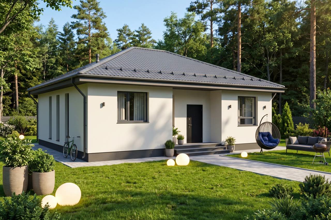 Визуализация проекта дома 105 м² из газоблока