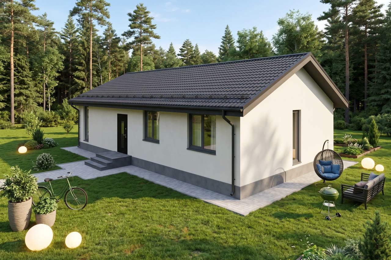 Визуализация проекта дома 117 м² из газоблока