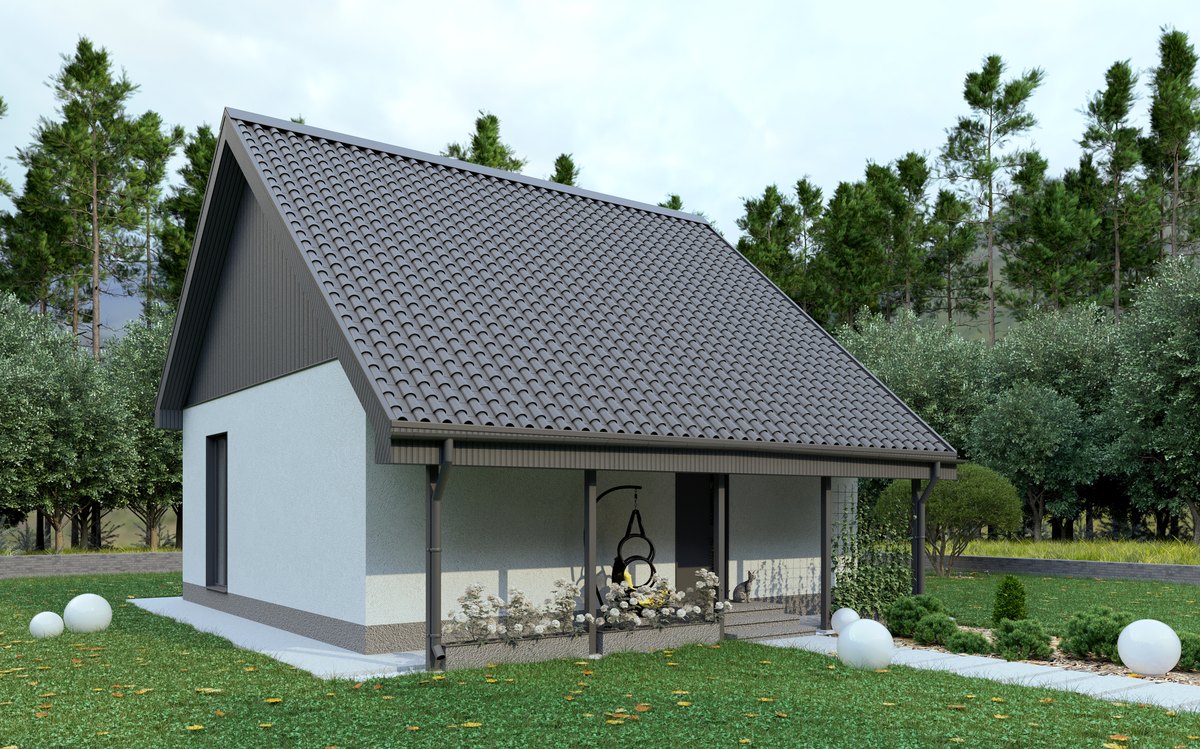 Проект дома 60 м² из газоблока