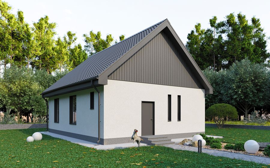 Проект дома 75 м² из газоблока