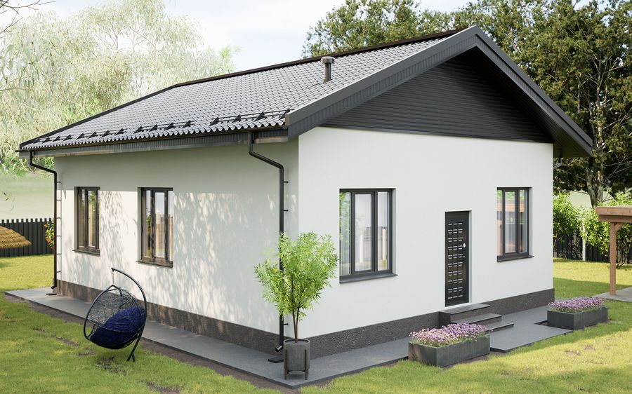 Проект дома 80 м² из газоблока